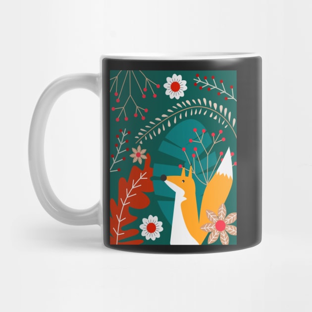 Cute fox in a greenery by cocodes